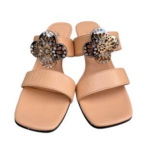 Randolph Duke The Look Leather Heeled Sandals Removable Clips 5.5M New With Box